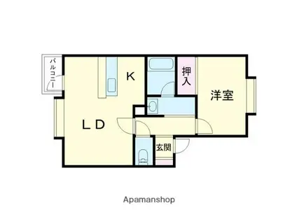 プレファシオ(1LDK/1階)の間取り写真