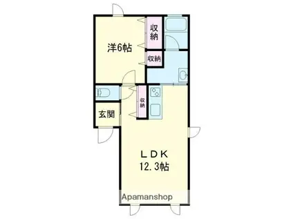 M-メゾン清水(1LDK/1階)の間取り写真