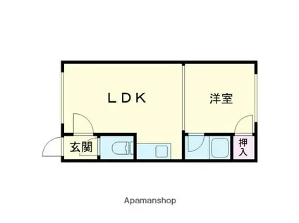 シャルム宮前(1DK/2階)の間取り写真