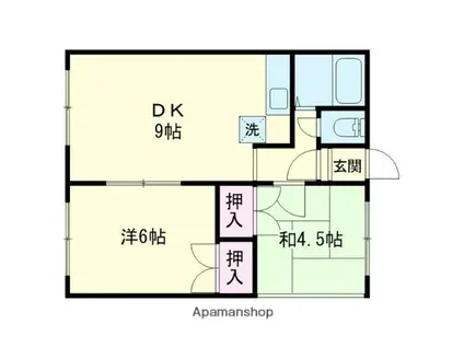 ハイツまるいNO110(2LDK/2階)の間取り写真