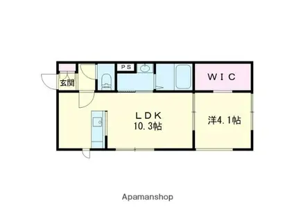 マレッセ・グランツ(1LDK/2階)の間取り写真