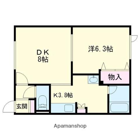 レインボーハウス永福NO26(1DK/2階)の間取り写真