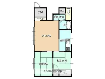 しらかば町2戸入り(2DK/1階)の間取り写真