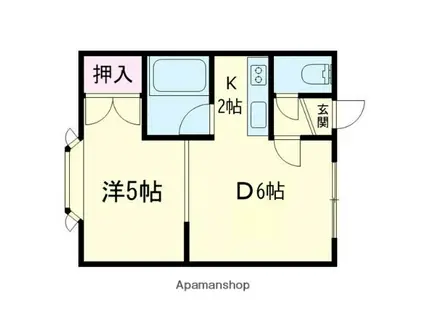 プチハウスピエロコッチ(1DK/3階)の間取り写真