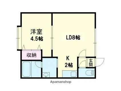 キャッスルカルム(1LDK/2階)の間取り写真