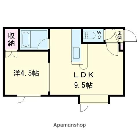 ドリームズハート(1LDK/2階)の間取り写真