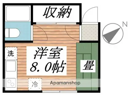 新明町ノエル(ワンルーム/2階)の間取り写真