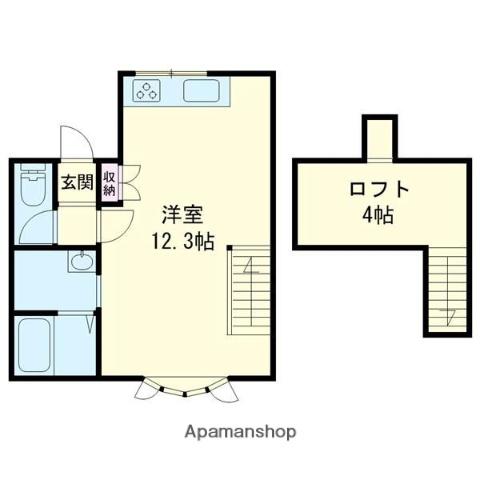フェアモント花園(ワンルーム/3階)の間取り写真