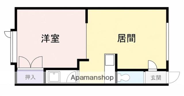 クリスタル夏月5(1DK/2階)の間取り写真