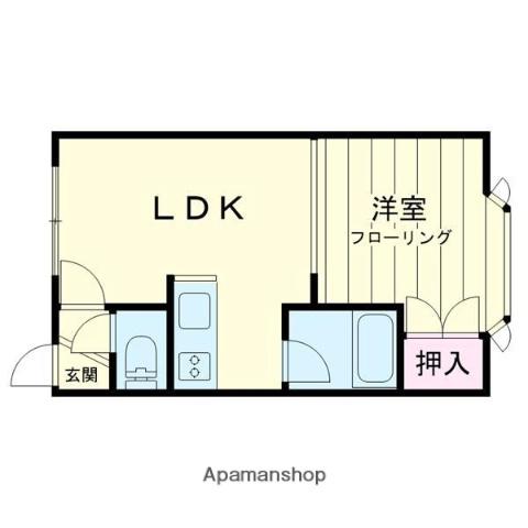 ロイヤルグローリー(1DK/2階)の間取り写真