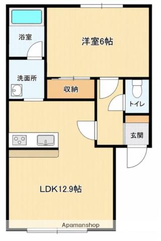 ハイツエクセル(1LDK/2階)の間取り写真