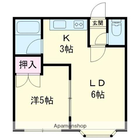 クラールハイム(1LDK/3階)の間取り写真