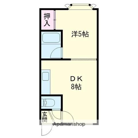 エスプリA(1DK/3階)の間取り写真
