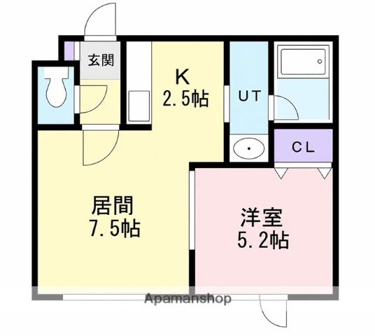 NFP苫小牧(1LDK/1階)の間取り写真