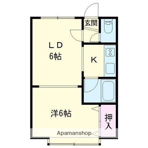 クリスタルハウスJK1(1LDK/3階)の間取り写真