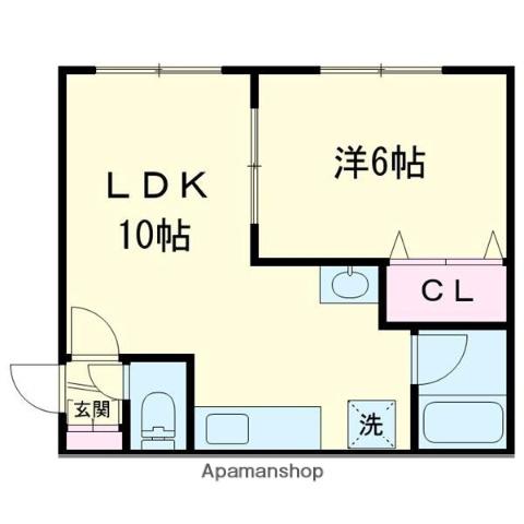 レインボーハウスファンタジー(1LDK/1階)の間取り写真