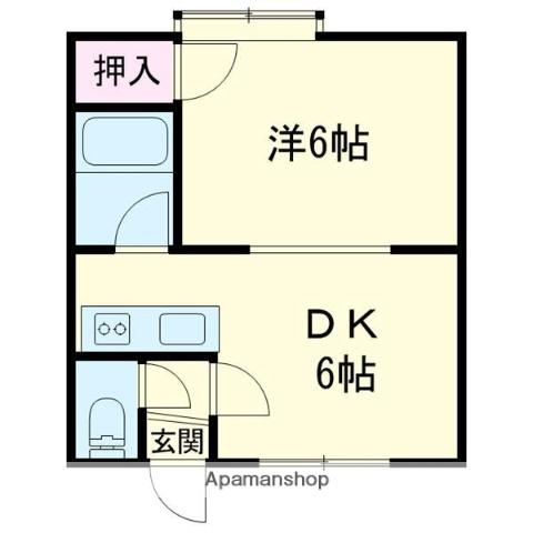 ソシアルマキ(1DK/3階)の間取り写真