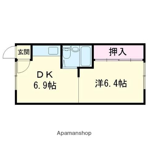 コーポサクライ(1DK/1階)の間取り写真