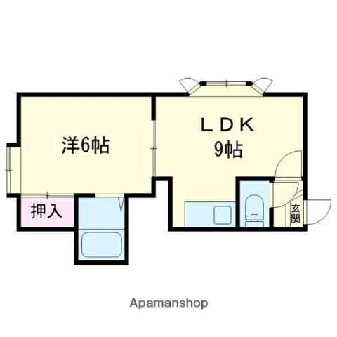 リゾートハイム103(1DK/2階)の間取り写真