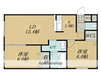COMFORTFIT(2LDK/1階)の間取り写真