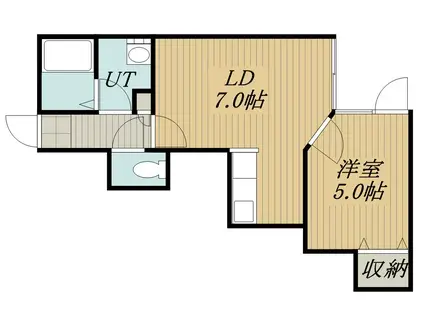 シェモア(1LDK/1階)の間取り写真