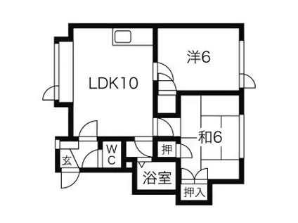 ベジタブルハウス(2LDK/2階)の間取り写真