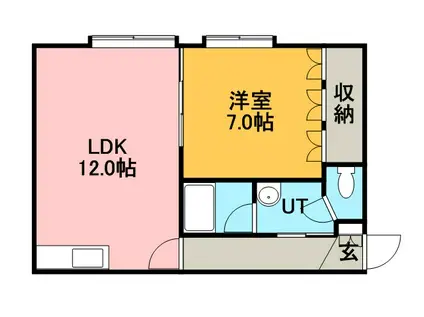 アクアマリン(2LDK/1階)の間取り写真