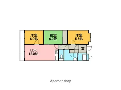 サンセレクト稲積公園Ⅱ(3LDK/5階)の間取り写真