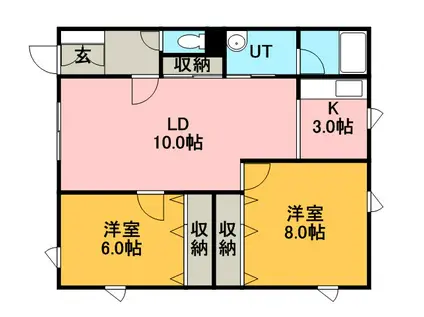 プラザ420A(2LDK/2階)の間取り写真