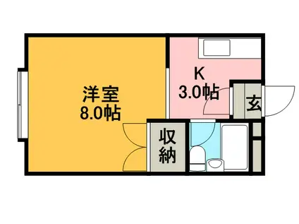 パナハイツまえだ(1K/2階)の間取り写真