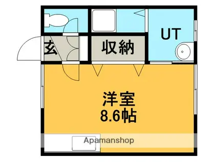 ダコタハウス(ワンルーム/2階)の間取り写真