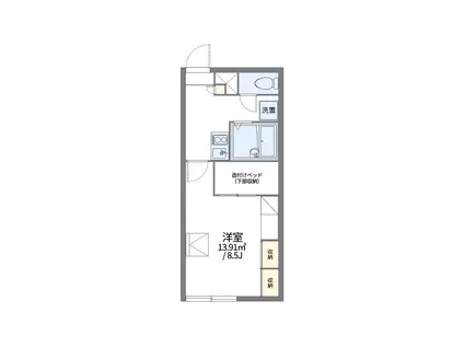 レオパレスNONA(1K/1階)の間取り写真