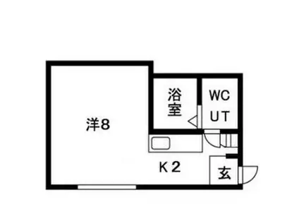 プレジデント・N(ワンルーム/2階)の間取り写真