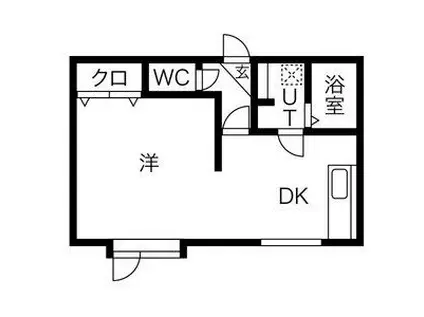 メゾン・サチ(1DK/2階)の間取り写真