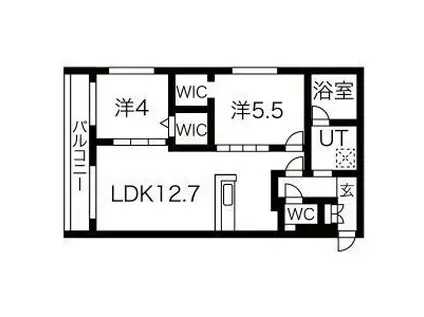 ヴィスタ ソル マーレ(2LDK/2階)の間取り写真