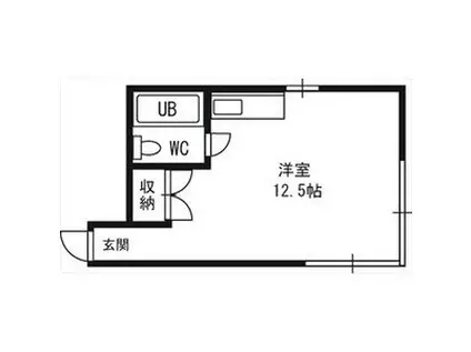 メゾンドジュネス(ワンルーム/1階)の間取り写真