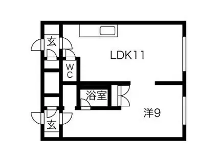 ハイム910(1LDK/3階)の間取り写真