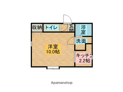 アステリア(1K/1階)の間取り写真