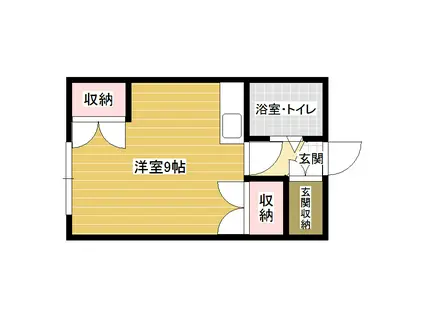 杉林ハイツ 南町(ワンルーム/2階)の間取り写真