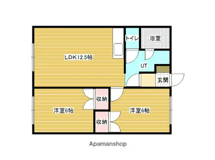 コーポメイプル(2LDK/2階)の間取り写真