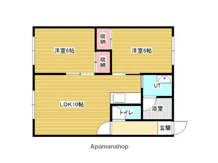 サンフロンティアヤマトⅠ・Ⅱ(2LDK/1階)の間取り写真