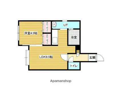 MS岩見沢(1LDK/3階)の間取り写真