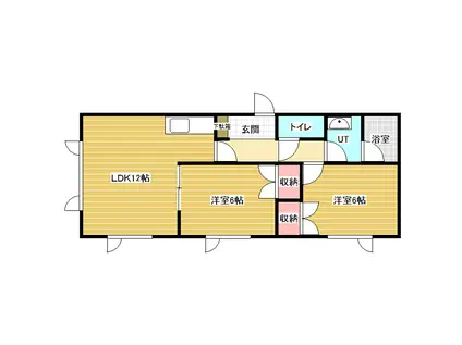 ガーデンヒルズ(2LDK/1階)の間取り写真