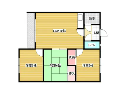 リヴィエール412C(3LDK/3階)の間取り写真