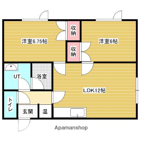 GO101(2LDK/2階)の間取り写真