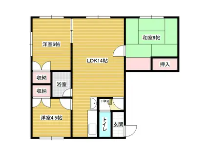 グレイトハウス(3LDK/2階)の間取り写真