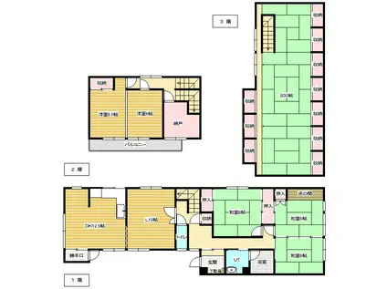 コーポ亀田(5SLDK/2階)の間取り写真