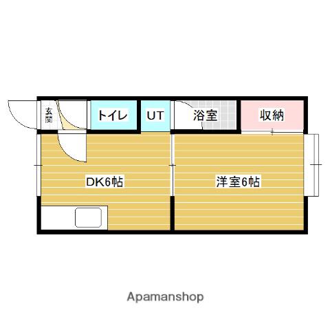 ハイツデノンA(1DK/1階)の間取り写真