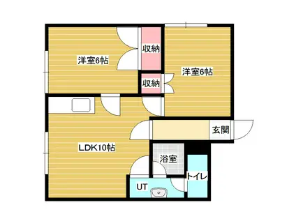 メゾンTU(2LDK/2階)の間取り写真