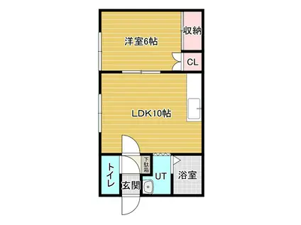 サンハイツ(1LDK/1階)の間取り写真